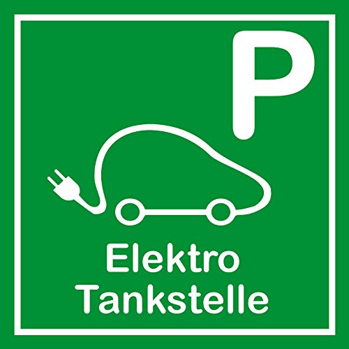 Schild für erneuerbare Energien - Parkplatz Elektro Tankstelle - Kunststoff - 30 x 30 cm von Max Systems