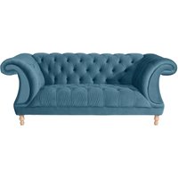 Max Winzer Chesterfield-Sofa "Isabelle", mit Knopfheftung & gedrechselten Füßen in Buche natur, Breite 200 cm von Max Winzer