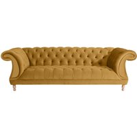 Max Winzer Chesterfield-Sofa "Isabelle", mit Knopfheftung & gedrechselten Füßen in Buche natur, Breite 260 cm von Max Winzer