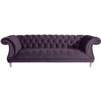 Max Winzer Chesterfield-Sofa "Isabelle", mit Knopfheftung & gedrechselten Füßen in Buche natur, Breite 260 cm von Max Winzer