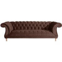 Max Winzer Chesterfield-Sofa "Isabelle", mit Knopfheftung & gedrechselten Füßen in Buche natur, Breite 260 cm von Max Winzer