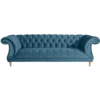 Max Winzer Chesterfield-Sofa "Isabelle", mit Knopfheftung & gedrechselten Füßen in Buche natur, Breite 260 cm von Max Winzer