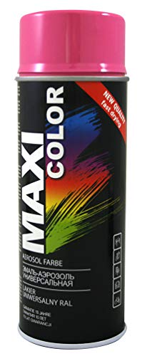 Maxi Color NEW QUALITY Sprühlack Lackspray Glanz 400ml Universelle spray Nitro-zellulose Farbe Sprühlack schnell trocknender Sprühfarbe (RAL 4003 erikaviolett pink glänzend) von Maxi Color