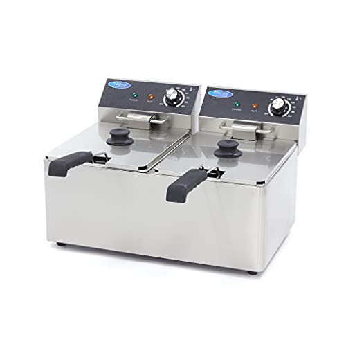 Maxima Gastro Fritteuse - 2 x 8 l - 2 Körbe - Bis zu 2,8 kg Pommes Frites Maxima Gastro Fritteuse - 2 x 8 l - 2 Körbe - Bis zu 2,8 kg Pommes Frites von Maxima