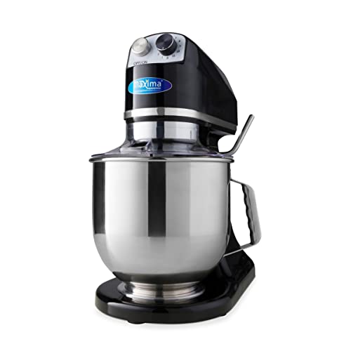 Planetenmixer 7 l, bis zu 2 kg Teig, schwarz – Edelstahl-Rührschüssel – 11 Geschwindigkeiten – Küchenmaschine – Standmixer – Lebensmittelroboter – 7 Liter Planetenmixer 7 l, bis zu 2 kg Teig, schwarz – Edelstahl-Rührschüssel – 11 Geschwindigkeiten – Küchenmaschine – Standmixer – Lebensmittelroboter – 7 Liter von Maxima