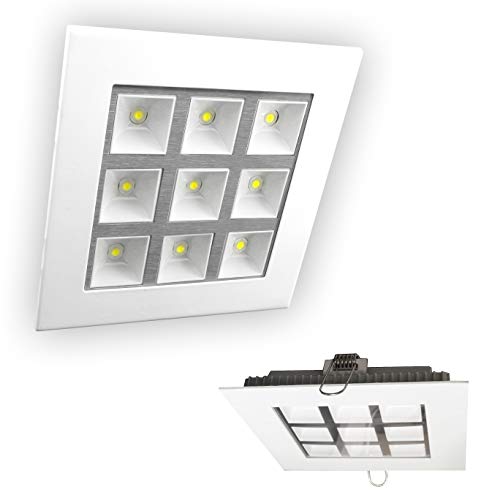 Maxkomfort® LED Einbaustrahler Einbauspot Panel 9W FLACH Spot LED Deckenlampe Leuchte Neutralweiß von Maxkomfort