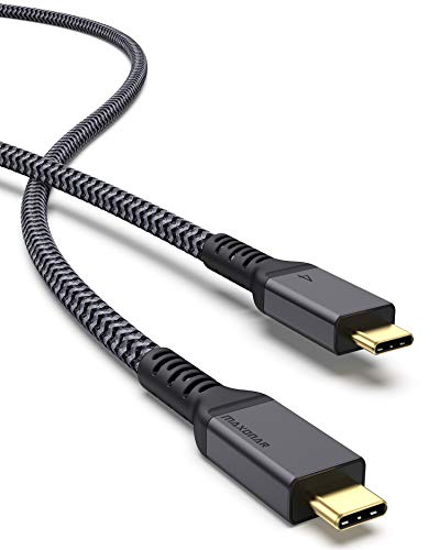 Maxonar Thunderbolt 4 Kabel 0,3m/40Gbps, TB4 USB C 4.0 Kabel Unterstützt 1x8K 60hz oder doppelten 4K60hz-Monitor,für i-Phone 15 Pro/Max Macbook air/Pro M1 M2,Mac Studio,Studio Display,SSD,eGpu,Dock von Maxonar