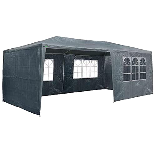 MaxxGarden Pavillon - Gartenpavillon - 3x6 m – Gartenzelt - Partyzelt - Bierzelt Pop up - Festival - 18m² - UV Schutz 50+ - Wasserdicht - 6 Seitenteilen - Anthrazit von MaxxGarden