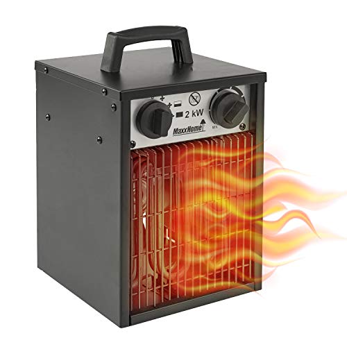 MaxxHome Heizlüfter 2000 W - 95 m² - 23x24x28 cm - Mobiler Konvektor - Werkstattheizung - Elektrischer Heizkörper - Heizgerät Elektrisch - Werkstattofen - Lufterhitzer - 240 V MaxxHome Heizlüfter 2000 W - 95 m² - 23x24x28 cm - Mobiler Konvektor - Werkstattheizung - Elektrischer Heizkörper - Heizgerät Elektrisch - Werkstattofen - Lufterhitzer - 240 V von MaxxGarden