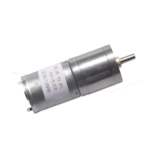 Bringsmart Bringsmart JGA25-370 Getriebemotor, 12 V DC, niedrige Drehzahl, Roboter, hohes Drehmoment, Mikro-6-V-Bürstenmotor, 12 Volt, 24 V DC, Roboter-Reduzierstück (Size : 130 RPM, Color : 24V) von MayNuo