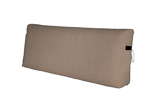 Rückenkissen Lesen Palettenkissen Kopfkissen RückenstützeTasche Pocket Euro Paletten Palettenauflage Sofa Nackenstütze Keilkissen Polstermöbel Schlafzimmer Garten MH-UQ-02 Sand 100x45x10/20 cm von Mayaadi Deluxe