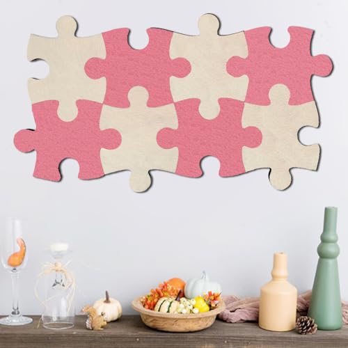 Filz-Pinnwand für Wände, 8 Stück, Wand-Puzzle, Memo-Pinnwand, selbstklebend, für Schlafzimmer, Büro, Heimdekoration, Pinnwand, Puzzle, Aufkleber, Korktafel für Wände, Fliesen, DIY-Nachrichtentafeln von McLeulla