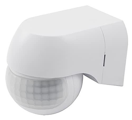 McShine - IR/Infrarot Bewegungsmelder für Innen und Außen | LX-200 | 180° Arbeitsfeld, 12m Reichweite, 1-800W, LED geeignet, Schutzklasse IP44, dreh-und schwenkbar von McShine