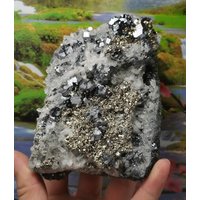 Erstaunlich, Perfekt, Qualitativer Quarz Mit Galena, Pyrit Aus Bulgarien, Goldmineralien, Kristallstein, Rohe Natur, Geschenkmineralien, Sammlung von Mccollecti0nShop