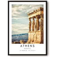 Athen Reisedruck, Poster, Einzigartiges Wandkunst Dekor, Farbdruck, Wohndekoration, Griechenland Beliebter Druck A1/A2/A3/A4/A5 von MeAndKatePrints