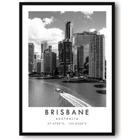 Brisbane Reisedruck, Posterdruck, Wandkunst Minimalistisch, Australien Druck, Drucke Von A1/A2/A3/A4/A5 von MeAndKatePrints