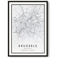 Brüssel Karte Druck, Belgien Poster Stadt Drucke Von Belgien, Beliebtes Geschenk, Druck A1/A2/A3/A4/A5 von MeAndKatePrints
