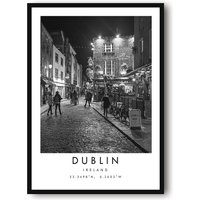 Dublin-Reisedruck, Dublin-Poster, Einzigartiges Wandkunst-Dekor, Schwarz-Weißes Wohndekor, Irland-Druck, Beliebter Druck A1/A2/A3/A4/A5 von MeAndKatePrints