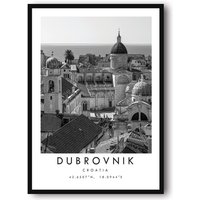 Dubrovnik Reise-Druck, Plakat, Galeriewand, Schwarzweiß Wohnkultur, Kroatien Dubrovnik, Beliebtes Geschenk, Kunst von MeAndKatePrints