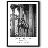 Glasgow-Reisedruck, Glasgow-Poster, Einzigartiges Wandkunst-Dekor, Schwarz-Weißes Wohndekor, Schottland-Druck, Beliebter Druck A1/A2/A3/A4/A5 von MeAndKatePrints