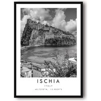 Ischia Reisedruck, Posterdruck, Wandkunst Minimalistisch, Druck, Fotografiedrucke Von Italien A1/A2/A3/A4/A5 von MeAndKatePrints