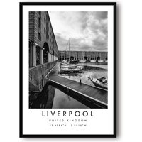 Liverpool-Reisedruck, Liverpool-Poster, Einzigartiges Wandkunst-Dekor, Schwarz-Weißes Wohndekor, A1/A2/A3/A4/A5 von MeAndKatePrints
