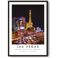 Las Vegas Reisedruck, Poster, Einzigartiges Wandkunst-Dekor, Farbiges Wohndekor, Amerika Vegas, Beliebtes Geschenk A1/A2/A3/A4/A5 von MeAndKatePrints