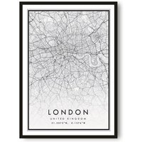 London-Karte-Druck, London-Posterdruck, Stadtplan-Drucke, Drucke Von London, Beliebtes Geschenk, Vereinigtes Königreich Druck A1/A2/A3/A4/A5 von MeAndKatePrints