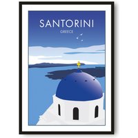 Santorini Reiseposter, Griechenland Posterdruck, Wandkunst Minimalistisch, Drucke, Drucke Von Griechenland, Beliebter Druck A1/A2/A3/A4/A5 von MeAndKatePrints