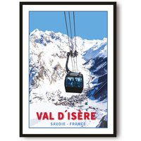 Ski-Reiseposter | Val D'isere Skidruck Frankreich Reisedruck Skifahren Wandkunst Gerahmte Drucke A1/A2/A3/A4/A5 von MeAndKatePrints