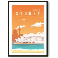 Sydney Reiseposter, Posterdruck, Wandkunst Minimalistisch, Australien Druck, Drucke Von Australien, Opera House von MeAndKatePrints