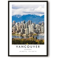 Vancouver Reise Druck, Farb Kanada, Poster, Beliebter Galeriewand, Beliebtes Geschenk, Wandkunst von MeAndKatePrints