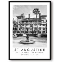 st Augustine Reisedruck, Florida Poster, Schwarzweißes Wohndekor, Beliebter Druck, Galeriewand A1/A2 A3 A4 A5 von MeAndKatePrints