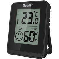 Mebus Thermometer schwarz B/H/L: ca. 4,3x1,3x4,3 cm von Mebus