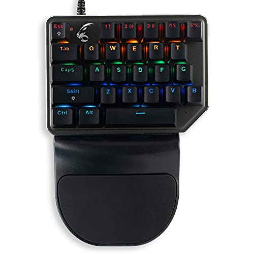 MediaRange MRGS100 Gaming Keypad mit Kabel 27 Tasten, 8 Farbmodi, schwarz/Silber von MediaRange