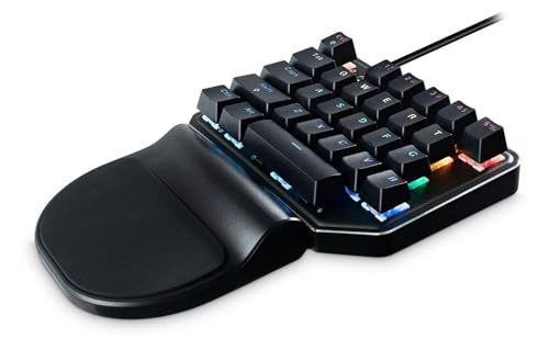 MediaRange MRGS100 Gaming Keypad mit Kabel 27 Tasten, 8 Farbmodi, schwarz/Silber von MediaRange