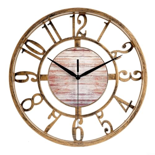 27,9 cm große Wanduhr mit leisem Betrieb, rustikales Bronze-Finish für stilvolle Wohnkultur 27,9 cm große Wanduhr mit leisem Betrieb, rustikales Bronze-Finish für stilvolle Wohnkultur von MeevrgR
