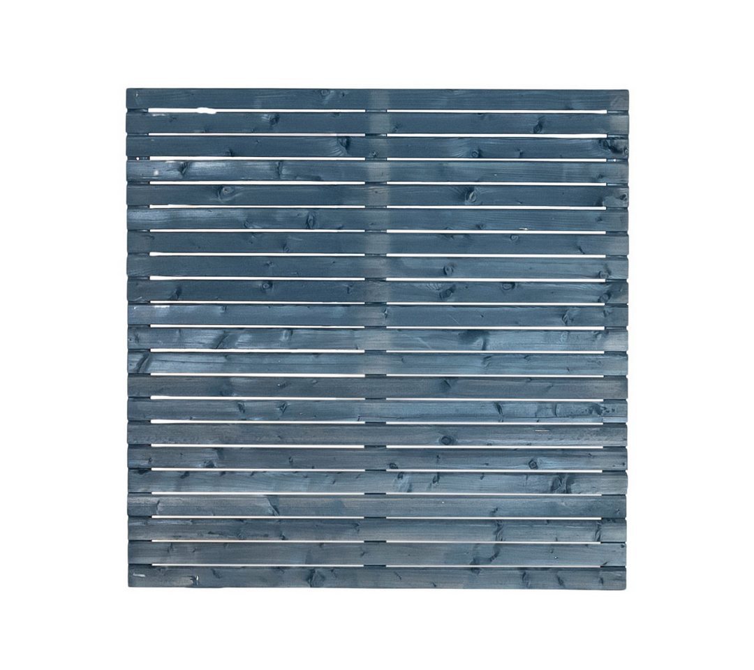 Mega-Holz Sichtschutzelement Sichtschutz Rhombus Kiefer Grau lasiert 180 x 180 cm Gartenzaun, (Sparset, 7-St., mit Pfosten und Flechtzaunhaltern), Doppelt Lasiert von Mega-Holz
