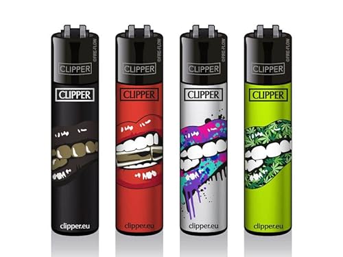 Clipper Feuerzeug Varianten 4er set's Lighter mit Kugelschreiber (Lips) von Mein Landhaus