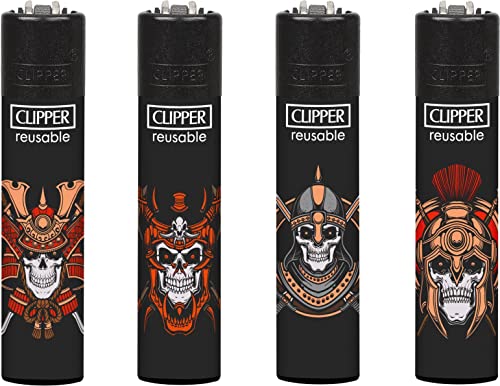 Clipper Feuerzeug Varianten 4er set's Lighter mit Kugelschreiber (Skulls22) von Mein Landhaus