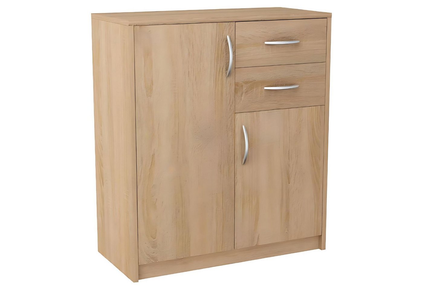 Mein-Regal Highboard, Kommode STEN Natur Schrank mit 2 Türen 1 Einlegeboden 2 Schubladen von Mein-Regal