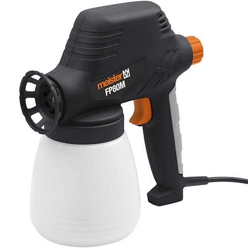 Meister Farbsprühgerät 80 W, FP80M - 800 ml Behälter - 140 bar - Regulierbare Farbmenge - Für Lack, Lasur, Dispersions- & Latexfarbe/Farbsprühsystem/Farbspritzpistole mit Airless-Technik / 5460900 Meister Farbsprühgerät 80 W, FP80M - 800 ml Behälter - 140 bar - Regulierbare Farbmenge - Für Lack, Lasur, Dispersions- & Latexfarbe/Farbsprühsystem/Farbspritzpistole mit Airless-Technik / 5460900 von Meister