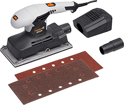 Meister Schwingschleifer 280 W, MFS280 - Drehzahl-Vorwahl - Stufenlos einstellbare Schwingfrequenz - Klemmbefestigung & Staubabsaugung - Inkl. Staubfangbox / Rutscher mit Schleifblätter / 5456190 Meister Schwingschleifer 280 W, MFS280 - Drehzahl-Vorwahl - Stufenlos einstellbare Schwingfrequenz - Klemmbefestigung & Staubabsaugung - Inkl. Staubfangbox / Rutscher mit Schleifblätter / 5456190 von Meister