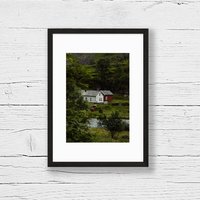 Fotografie Norwegerhütten | 21x30cm/Fotodruck Wanddeko Norwegen Landschaftsfotografie von MelWenzlPhotography