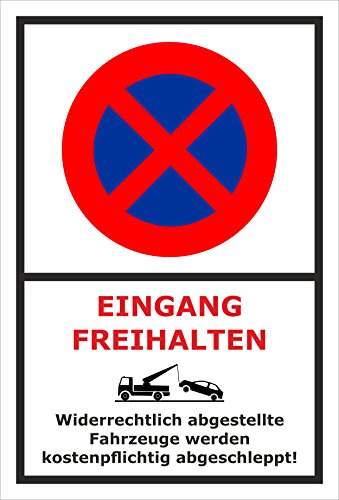 Melis-Folienwerkstatt Parken verboten Schild – Abschleppschild - Eingang freihalten - Gebäude Geschäft – 45x30 cm – 3mm Hartschaum – Verschiedene Größen und Materialien Melis-Folienwerkstatt Parken verboten Schild – Abschleppschild - Eingang freihalten - Gebäude Geschäft – 45x30 cm – 3mm Hartschaum – Verschiedene Größen und Materialien von Melis-Folienwerkstatt