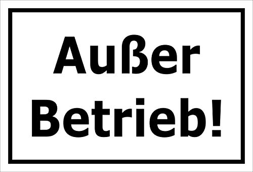 Melis-Folienwerkstatt Schild - Außer Betrieb - 15x10cm | 3mm Hartschaum – S00070-077-A -20 VAR Melis-Folienwerkstatt Schild - Außer Betrieb - 15x10cm | 3mm Hartschaum – S00070-077-A -20 VAR von Melis-Folienwerkstatt