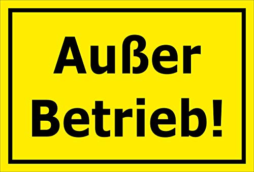 Melis-Folienwerkstatt Schild - Außer Betrieb - 15x10cm | Bohrlöcher | 3mm Hartschaum – S00070-077-C -20 VAR Melis-Folienwerkstatt Schild - Außer Betrieb - 15x10cm | Bohrlöcher | 3mm Hartschaum – S00070-077-C -20 VAR von Melis-Folienwerkstatt