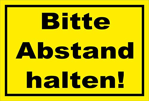 Melis-Folienwerkstatt Schild Bitte Abstand halten - 30x20cm - 3mm Hartschaum – 20 VAR S00100-013-C von Melis-Folienwerkstatt