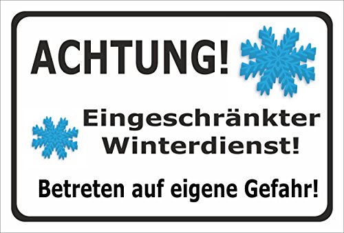 Melis-Folienwerkstatt Schild Eingeschränkter Winterdienst - 15x10cm - 3mm Hartschaum – 20 VAR S00018-095-A von Melis-Folienwerkstatt