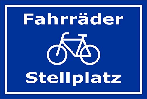 Melis-Folienwerkstatt Schild - Fahrräder Stellplatz - 15x10cm | 3mm Hartschaum – S00050-052-F -20 Varianten von Melis-Folienwerkstatt